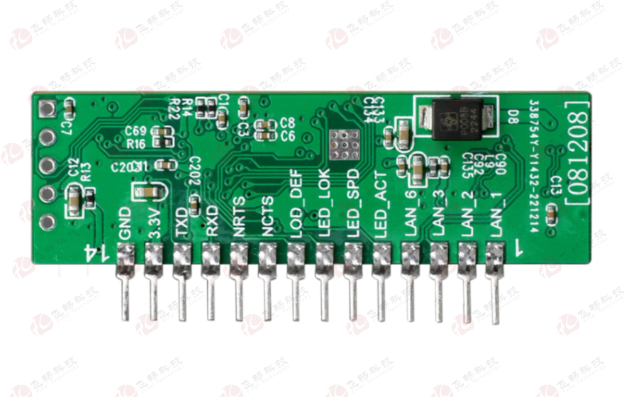 飞畅科技-工业级1路TTL串口服务器 模块板