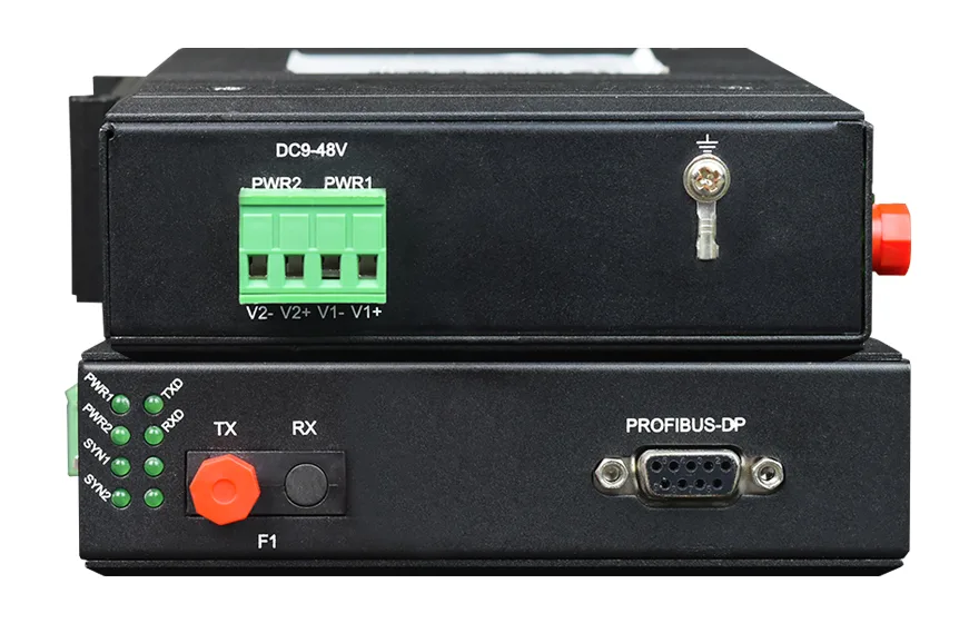 飞畅科技-工业轨式 1路Profibus-DP光端机
