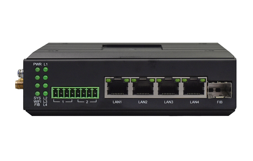 飞畅科技-4千兆+1千兆SFP光+2路串口 WiFI6路由器 (支持POE供电)