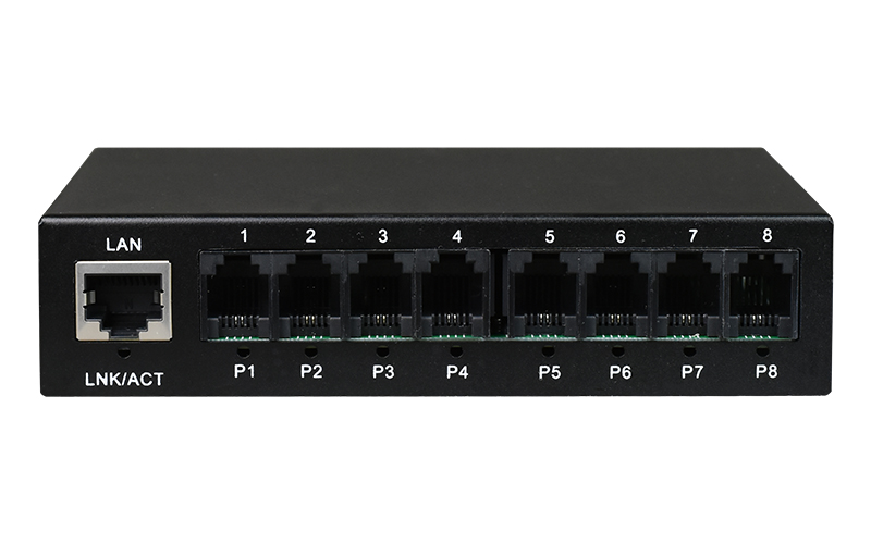 飞畅科技-8路电话（RJ11）+1路千兆以太网 电话光端机
