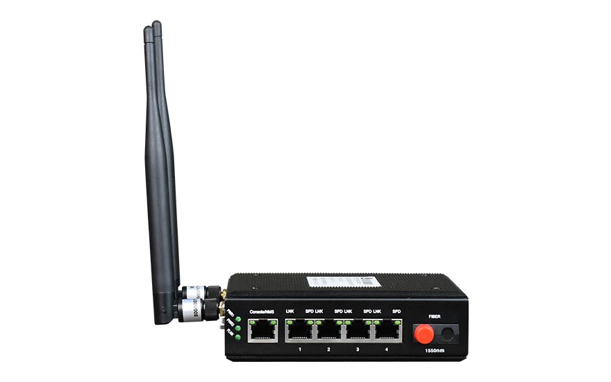 飞畅科技-光纤-wifi备份型-4百兆电口+1路百兆