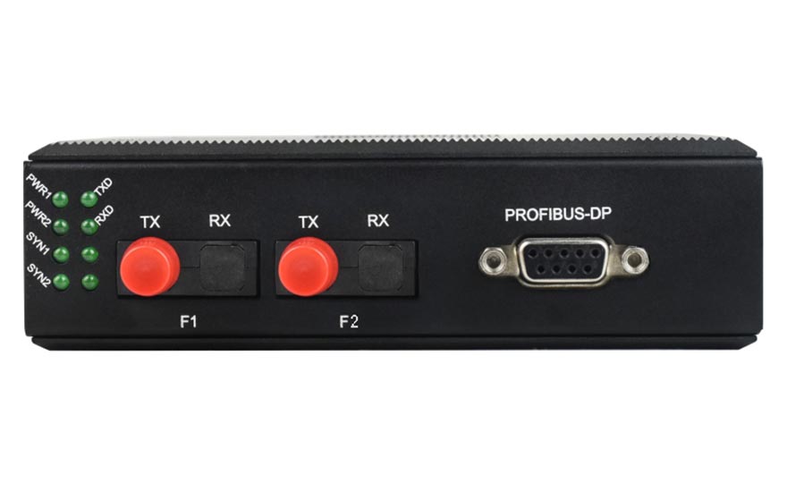 飞畅科技-工业轨式 环网型1路Profibus-DP光端机 点对点光猫