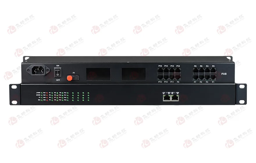 飞畅科技-16路电话（RJ11）+2路百兆以太网 电话光端机