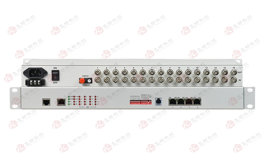 飞畅科技-16E1+4GE PDH光端机