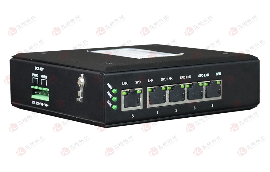 飞畅科技-工业轨式5口百兆交换机