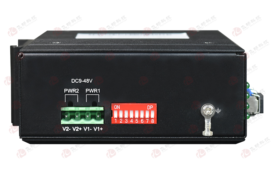 飞畅科技-工业轨式4百兆电 2千兆光环网交换机