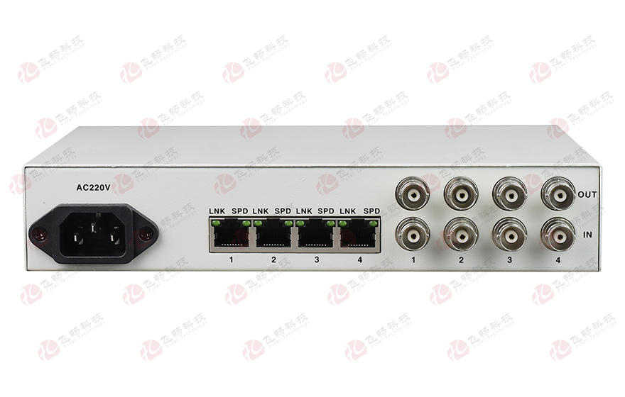 飞畅科技-4E1-4ETH逻辑隔离协议转换器