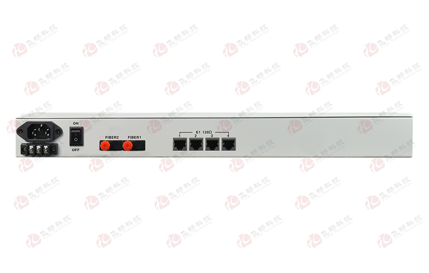 飞畅科技-4E1+4xFE(物理隔离)1+1光备份 PDH光端机