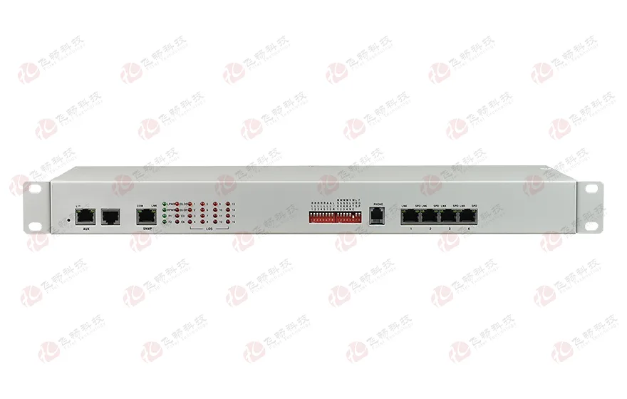飞畅科技-8E1+4xFE(物理隔离)1+1光备份 PDH光端机