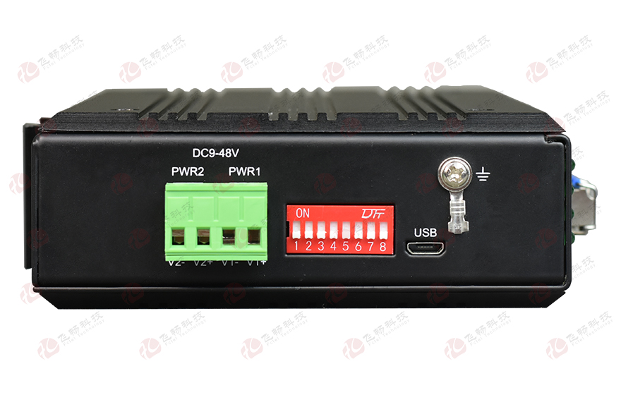 飞畅科技-工业轨式 2路串口服务器 (带WEB与SNMP网管)