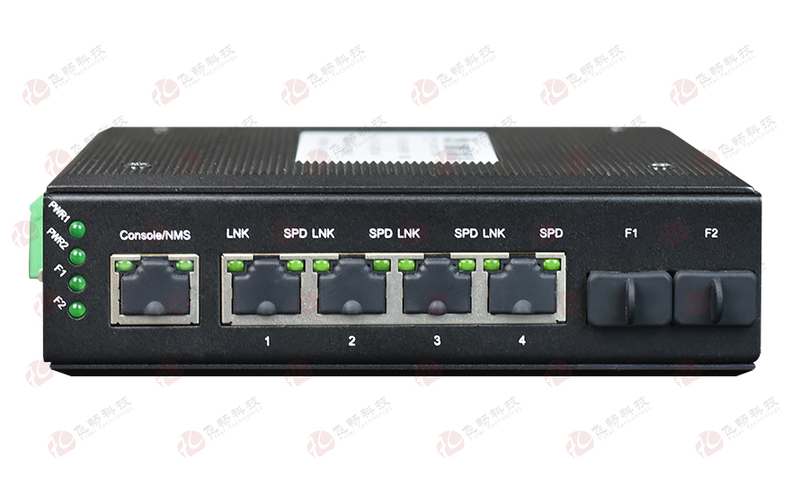 飞畅科技-4U机框式 网管型 4千兆电+2路千兆光 环网交换机