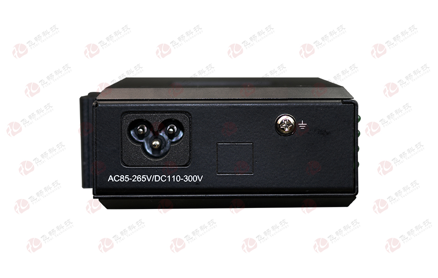 飞畅科技-mini 1路千兆以太网电口转1路千兆光口（双DC或AC220V电源内置）工业级交换机