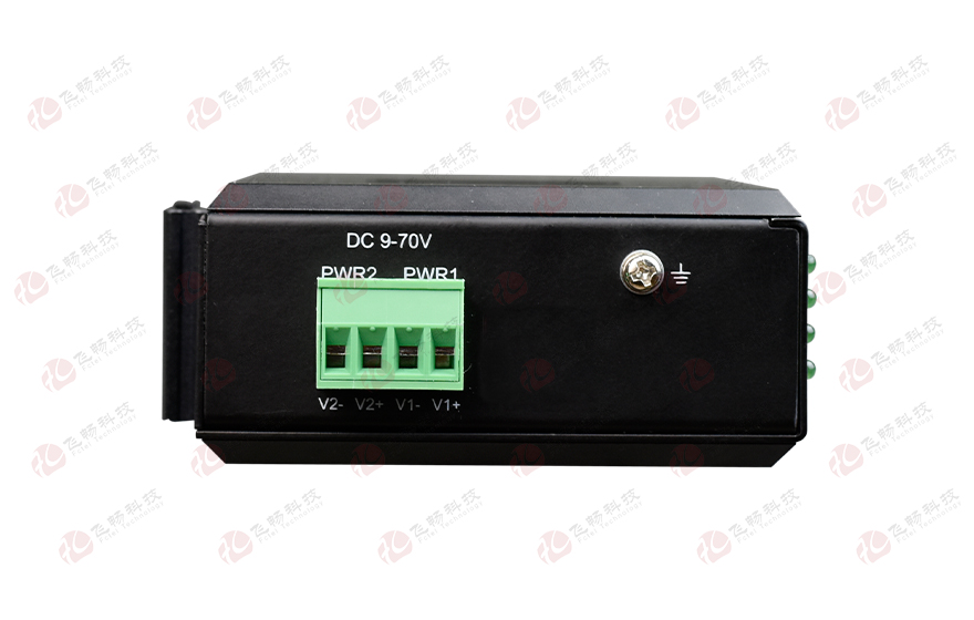 飞畅科技-mini工业轨式1路百兆光+8路百兆电光纤收发器