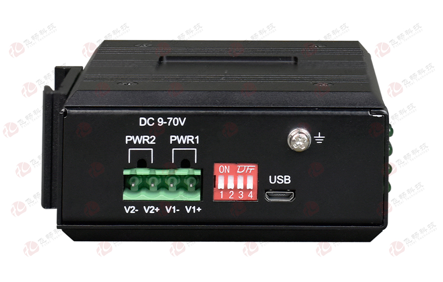 飞畅科技-工业轨式LoRa 开关量 多点汇聚网络服务器 (带WEB与SNMP网管)