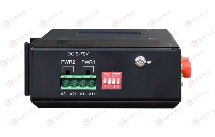 飞畅科技-工业轨式1-2路RS232/422/485(三种接口同时提供) 光纤环网 光端机