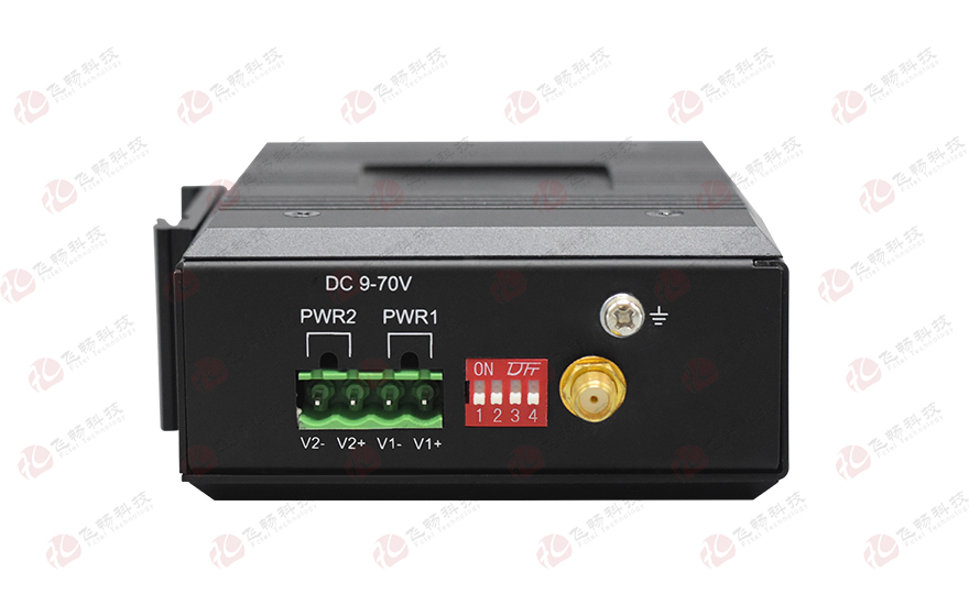 飞畅科技-工业轨式16路DI/DO/AI/AO开关量模拟量LoRa对传设备