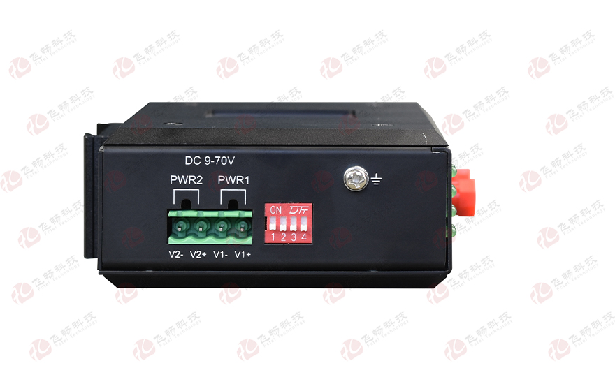 飞畅科技-工业轨式16路DI/DO/AI/AO开关量模拟量光纤自愈环网ModBus RTU&TCP采集器