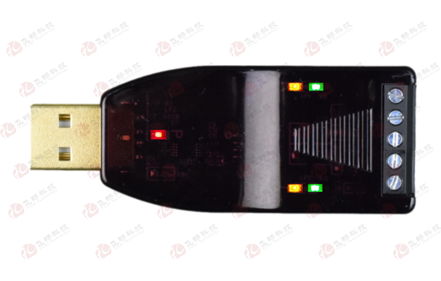 飞畅科技-工业级6KV 防雷型 usb转1路高速rs485+1路RS232 转换器