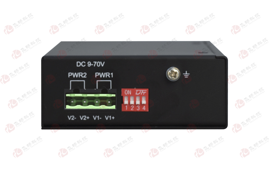 飞畅科技-工业轨式钢壳 5路百兆电 交换机