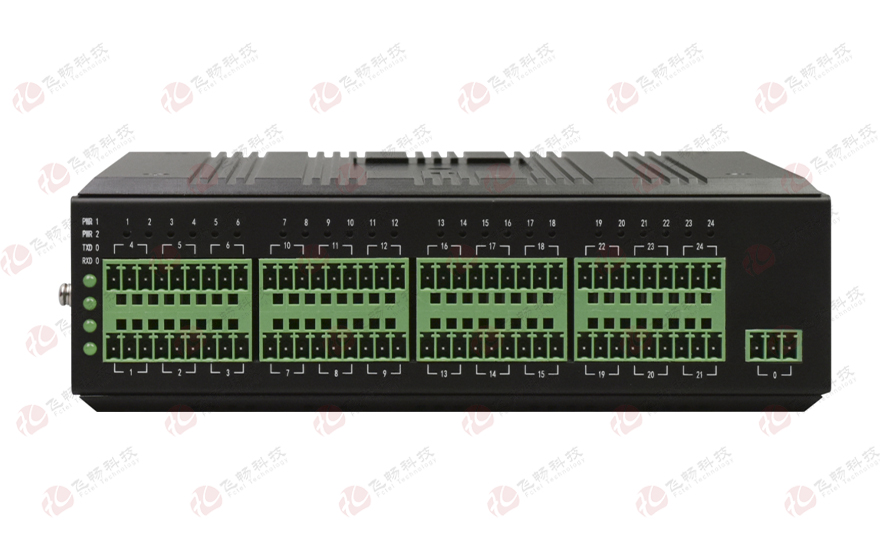 飞畅科技-工业轨式 24路RS485集线器
