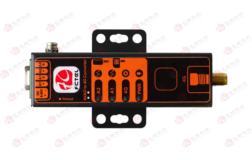 飞畅科技-2路AI/AO/DI/DO 4G远程测控终端