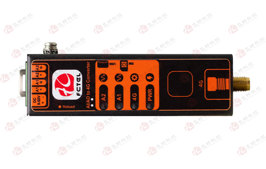 飞畅科技-2路AI/AO/DI/DO 4G远程测控终端