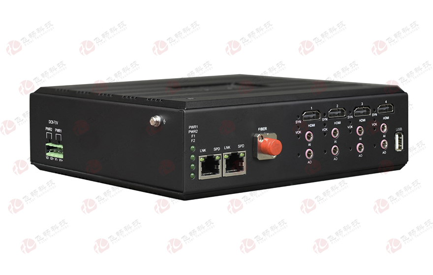 飞畅科技-4路2K HDMI+1路双向独立音频 + 2路物理隔离千兆以太网+USB 光端机