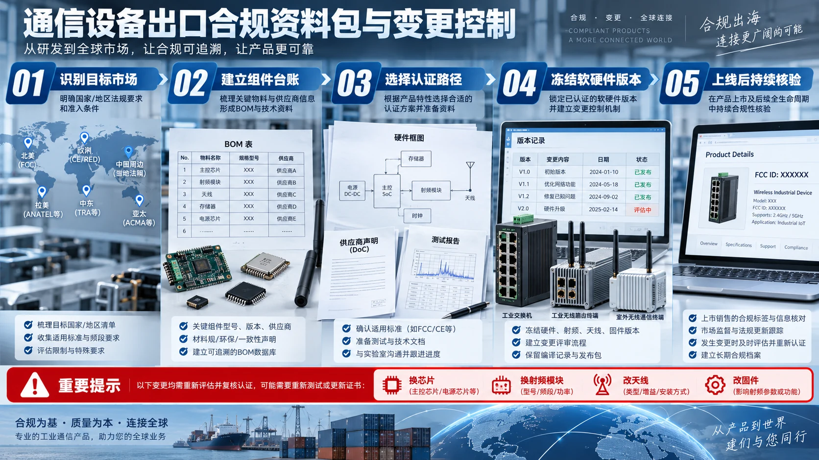 通信设备出口资料包与变更控制