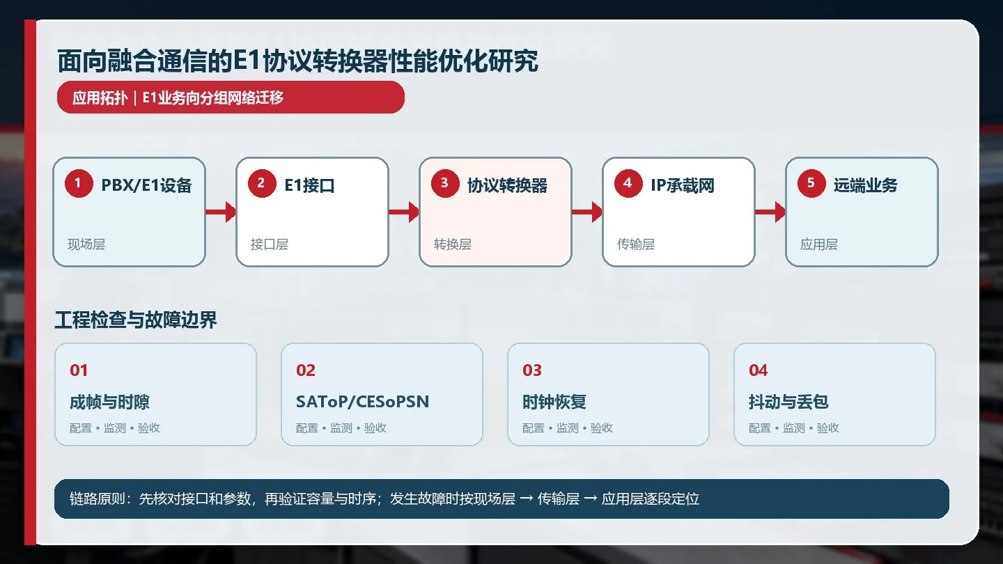 面向融合通信的E1协议转换器性能优化研究详细应用拓扑图