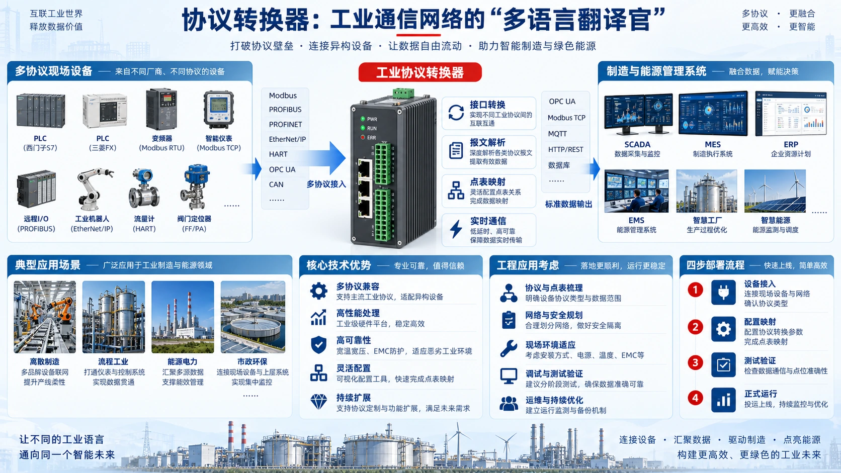 协议转换器:工业通信网络的“多语言翻译官”